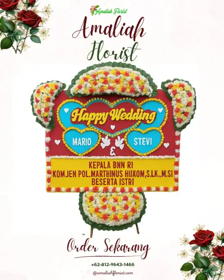 Papan Bunga Pernikahan Mlajah
